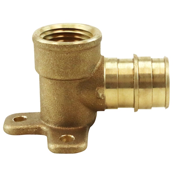 3/4 In. Brass PEX-A Expansion Barb X 1/2 In. FPT Adapter Reducing 90-Degree Drop-Ear Elbow